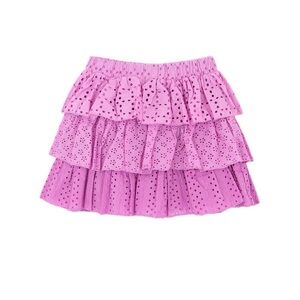 NWT Flowers by Zoe Eyelet Ruffle Skirt - Orchid